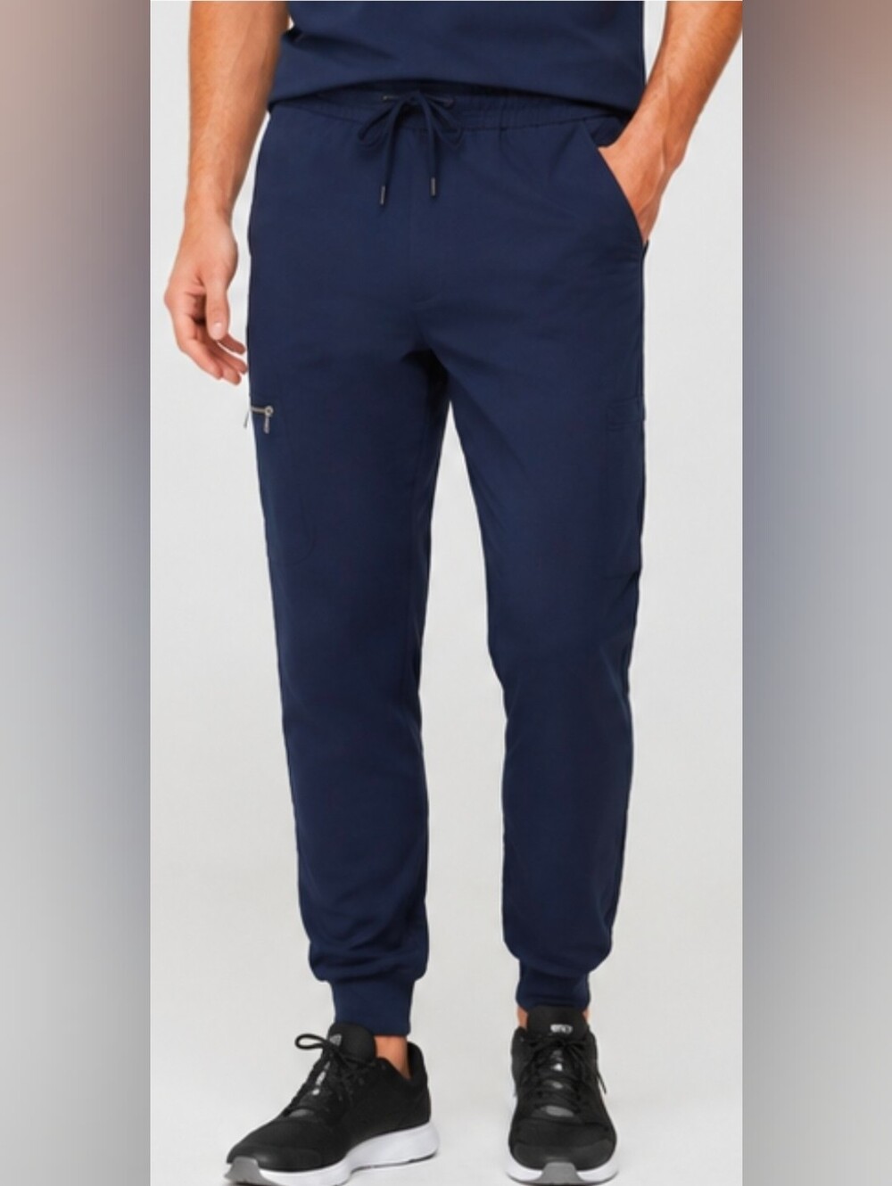 JAANUU Men’s Osmo 8-Pocket Scrub Joggers Navy M